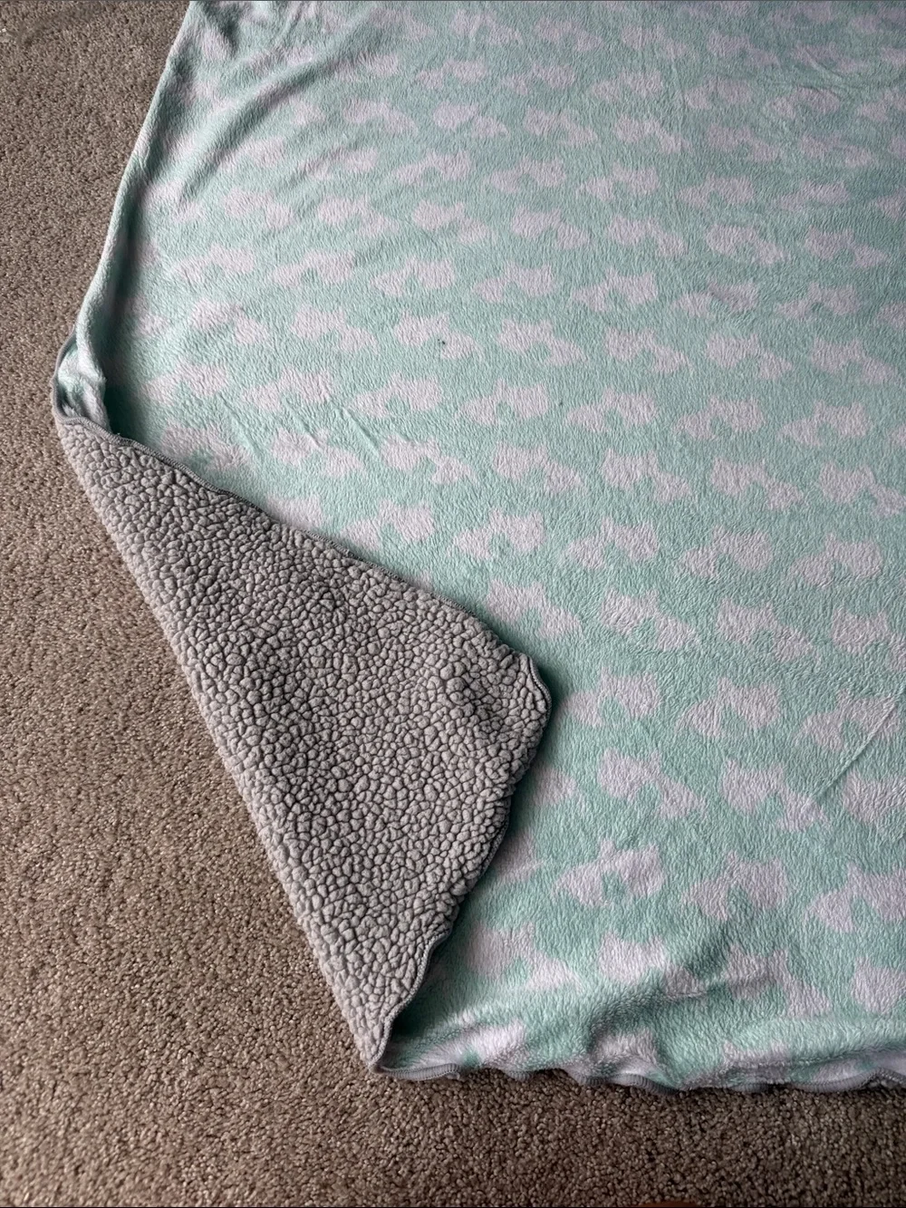 Carter's Just One You Elephant Mint Green Gray Baby Blanket